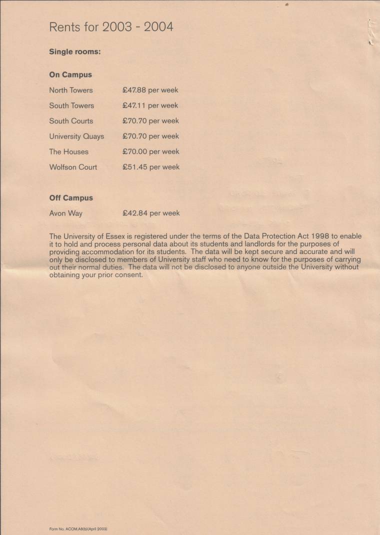Accommodation form