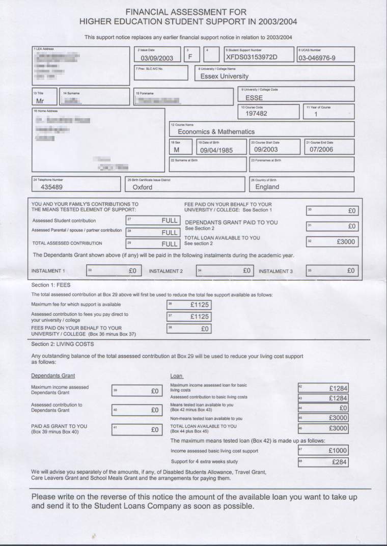 2nd financial assesment