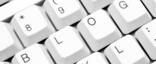 Keyboard keys spelling out blog