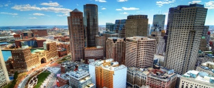 View of business school in U.S city