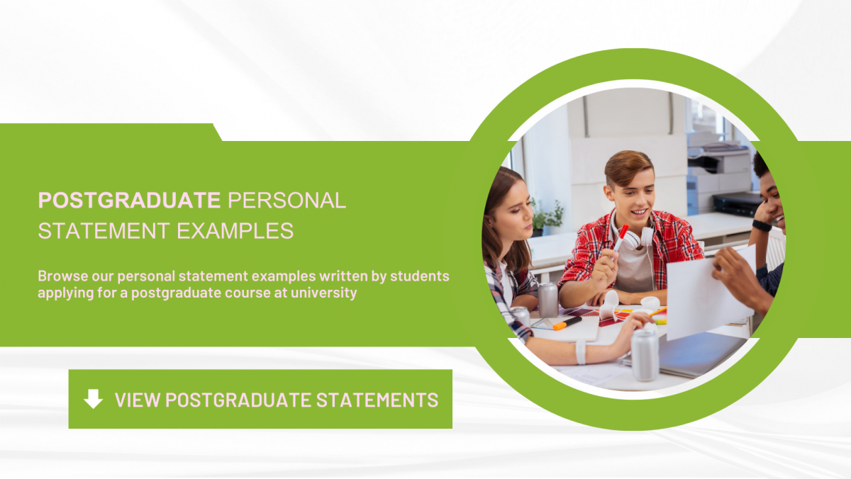 personal statement example for masters application
